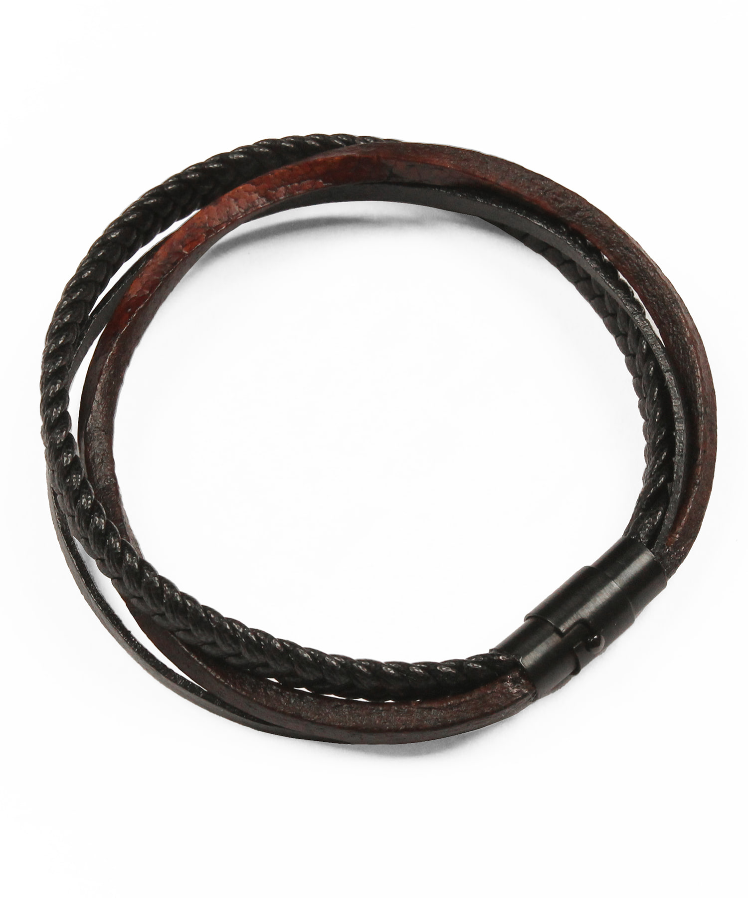 [5/31 예약발송] [천연소가죽]Minimal layered leather bracelet BLACK