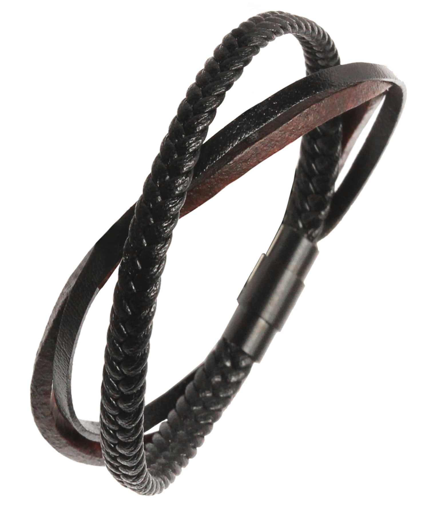 [5/31 예약발송] [천연소가죽]Minimal layered leather bracelet BLACK